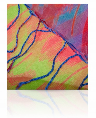 Палантин Женский S-IKKAT/BEIGE.BLUE